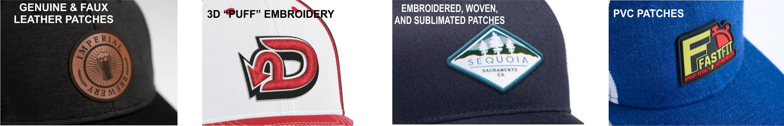 embroidery cap options