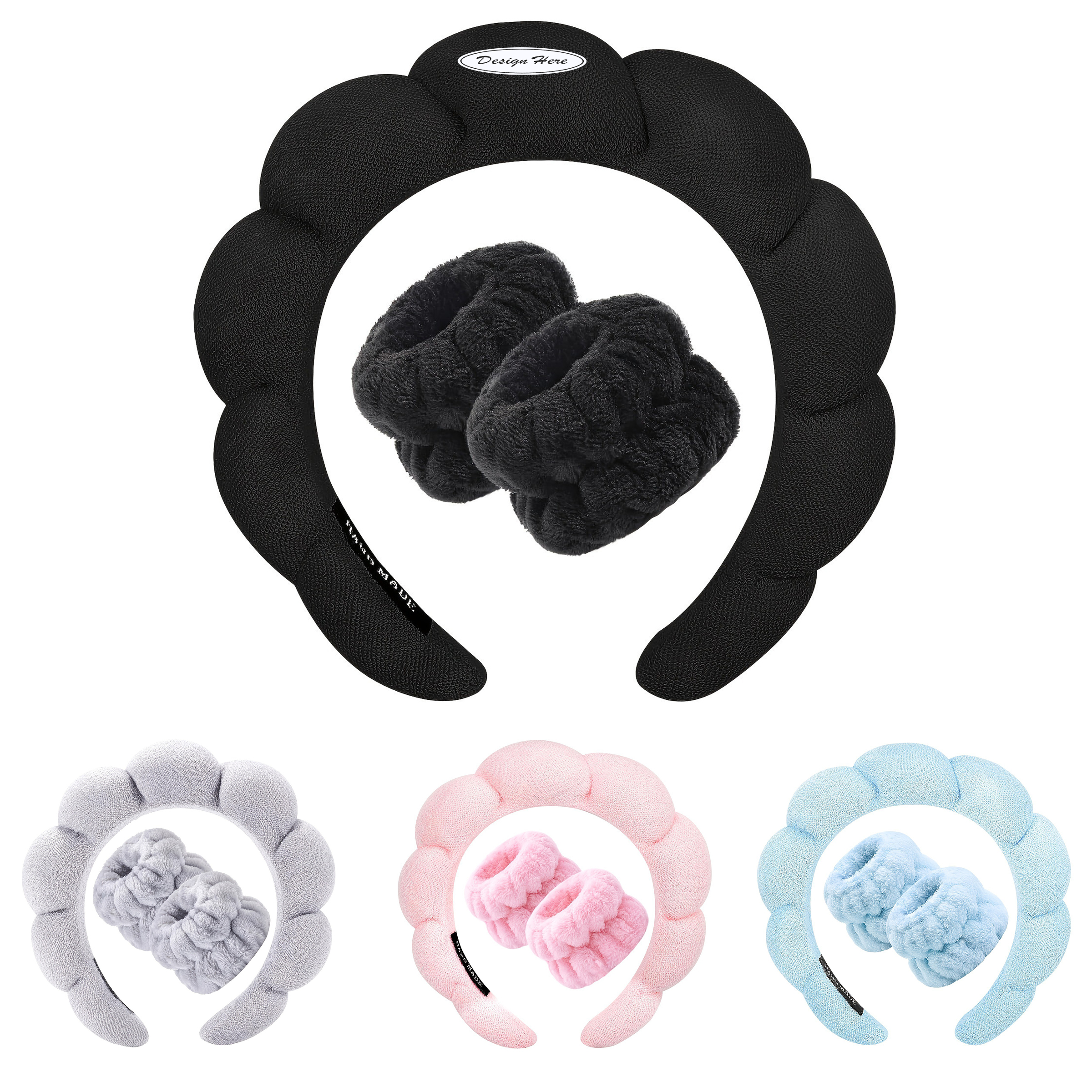 Soft Plush Headband & Wristband Set ?C Absorbent Fit 5