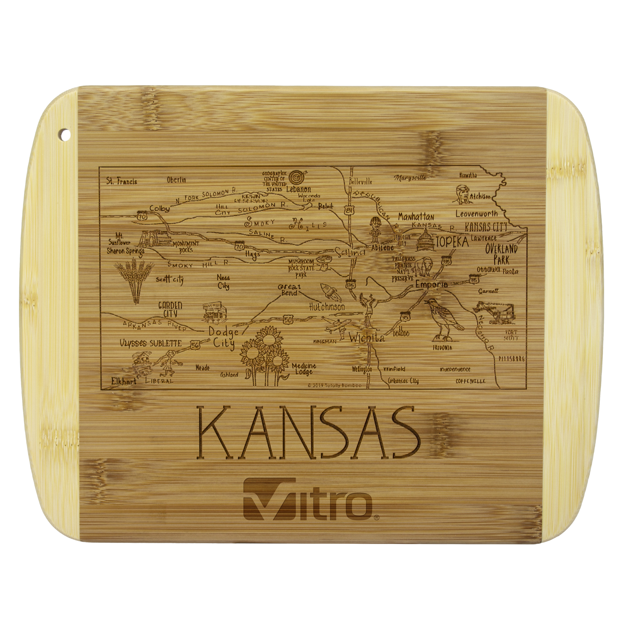 A Slice of Life Kansas Serving & Cutting Board