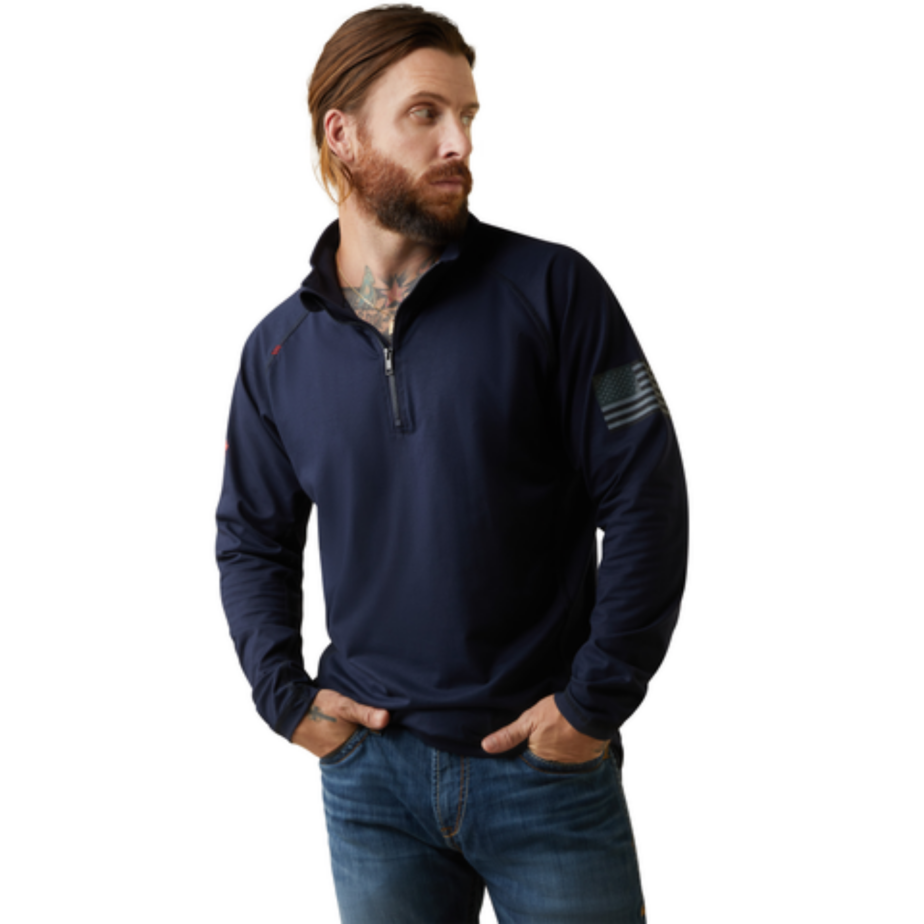Ariat FR Combat Stretch Patriot 1/4 Zip Work Shirt