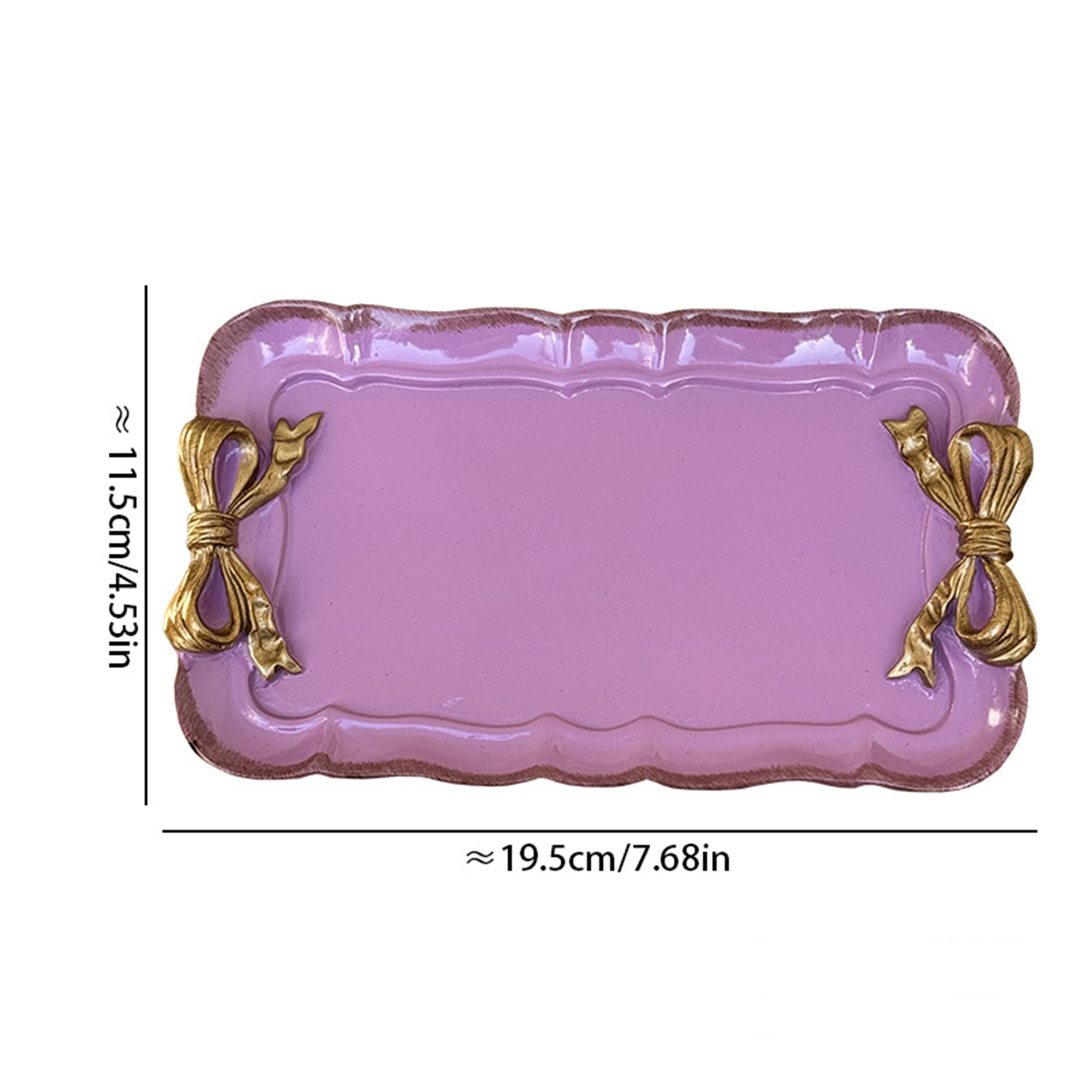 Bow Decorated Resin Jewelry Dish 6