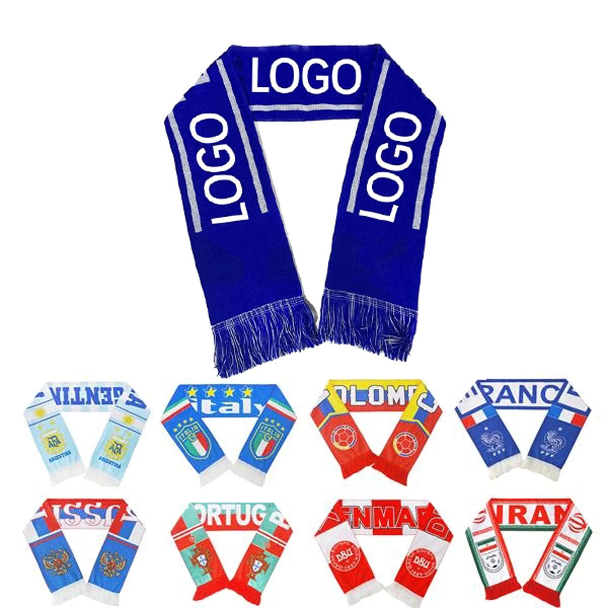 Customized Football Fan Scarf With Fringe 10
