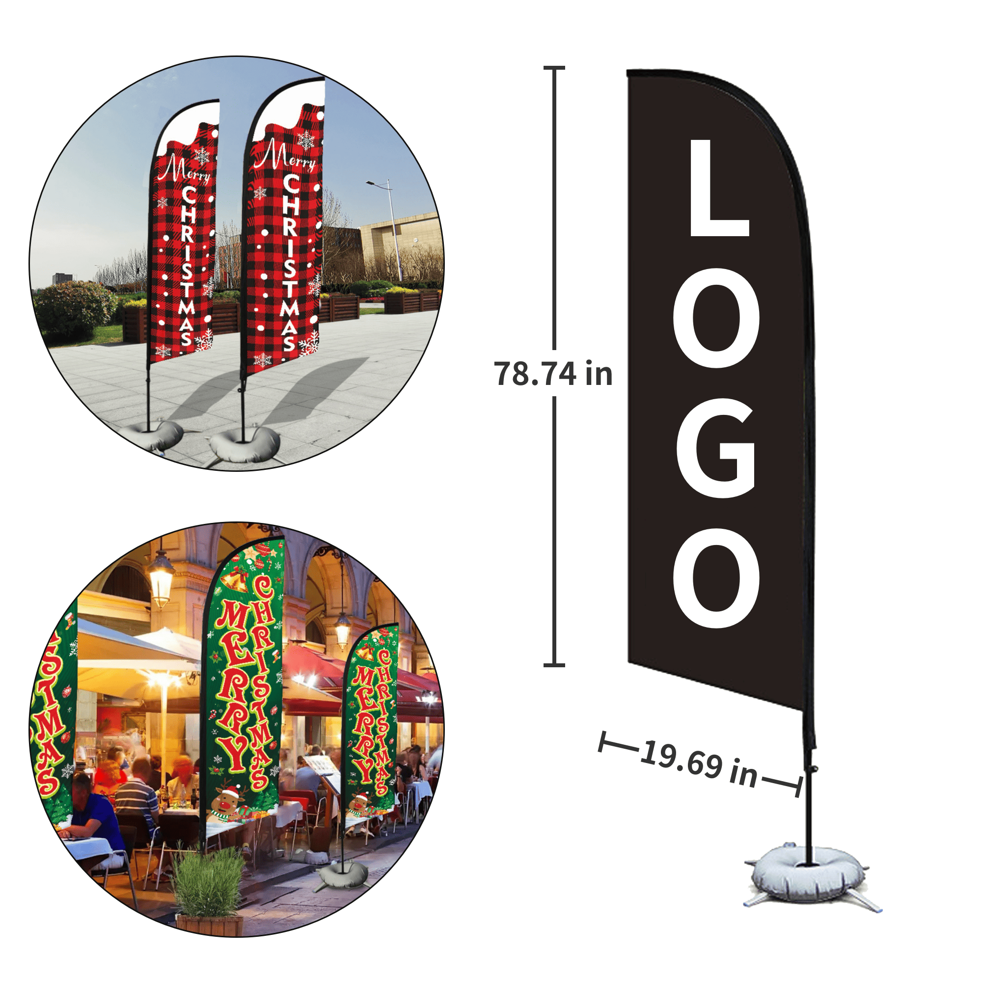Outdoor Advertising Teardrop Flag Banner