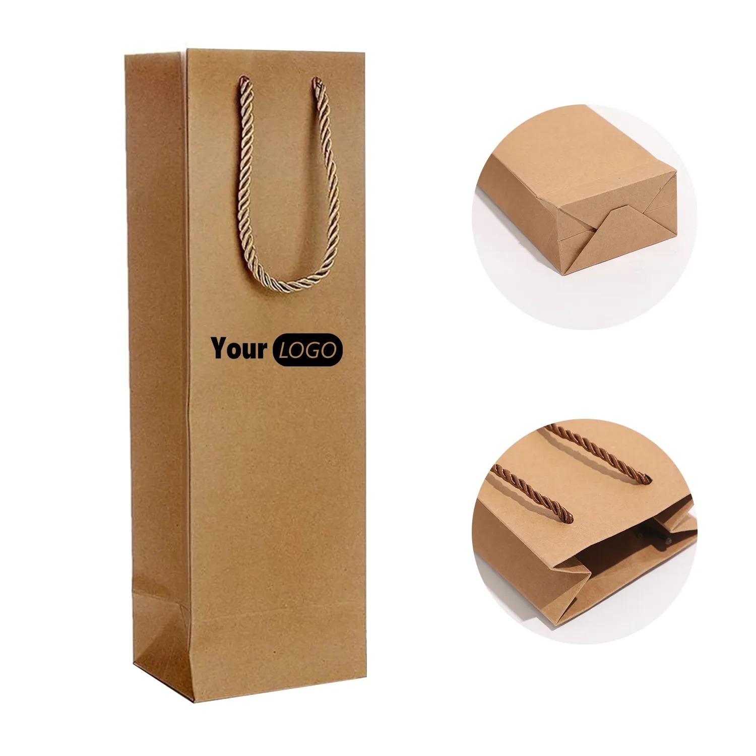 Kraft Paper Brown Wine Bag 5