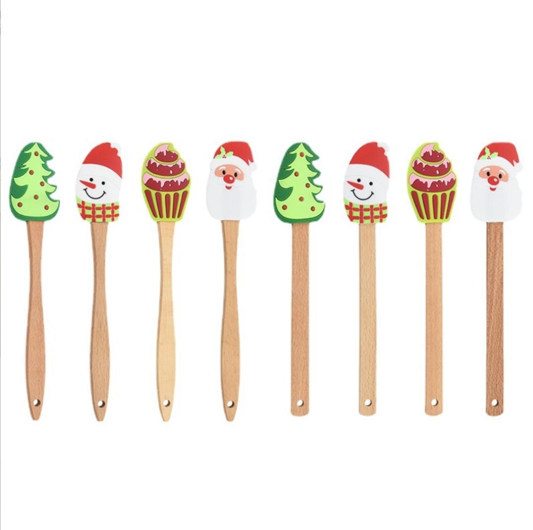 Christmas Silicone Rubber Spatula Set