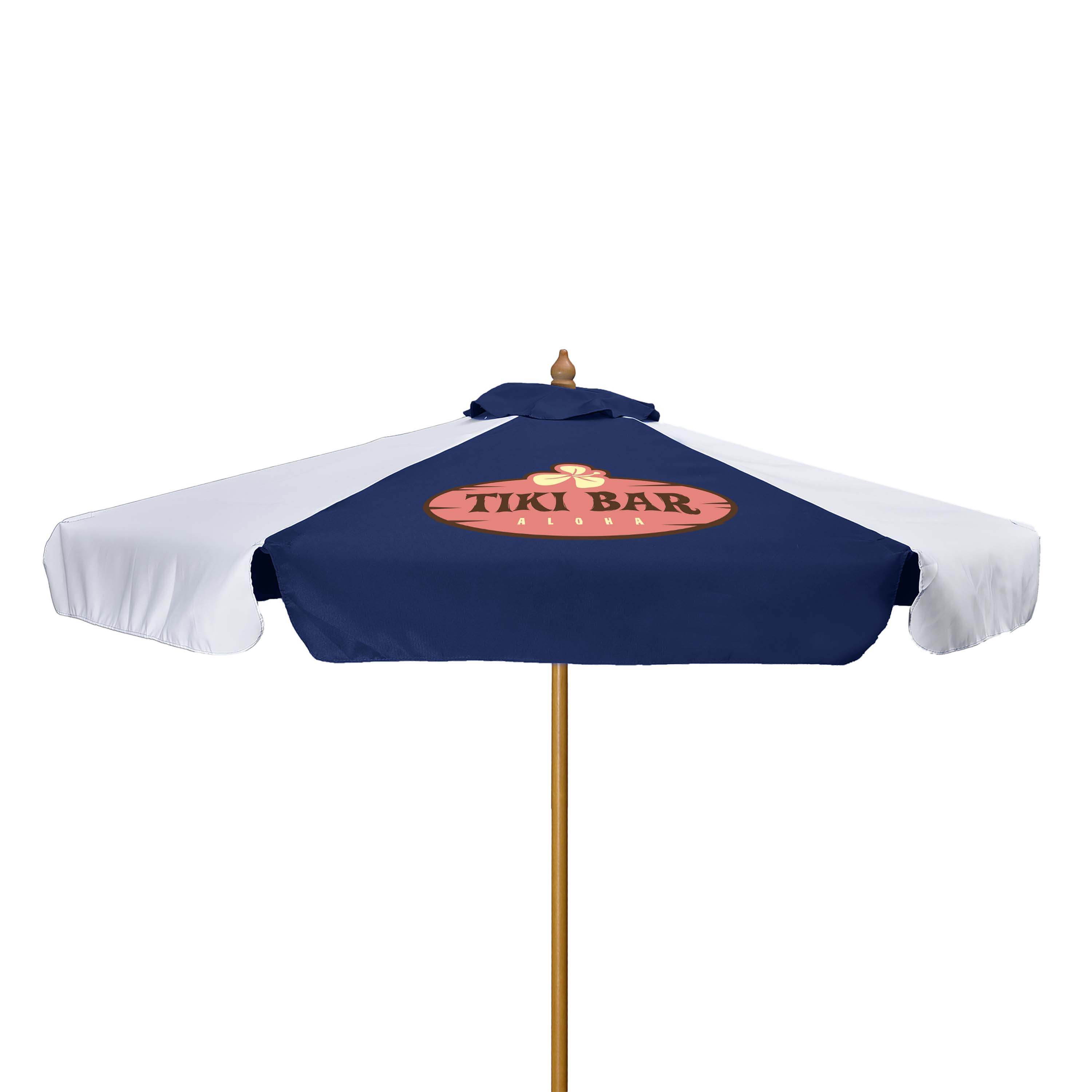 7' Wood Market Umbrella Kit with Valance (1 Imprint) 5