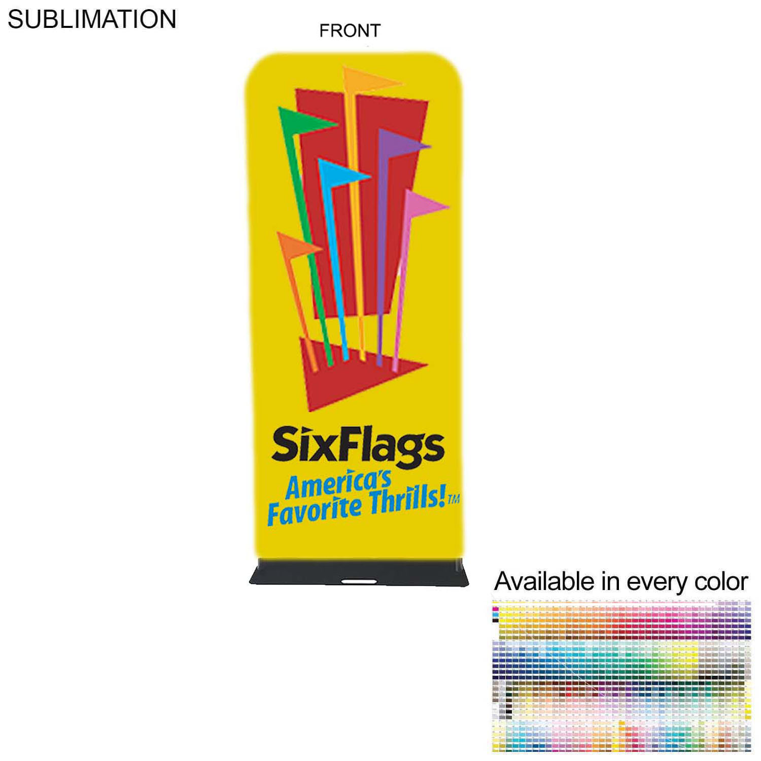 48Hr Quick Ship - Event package, 3'W Fabric banner and Premium 6' tablecloth closed back 12