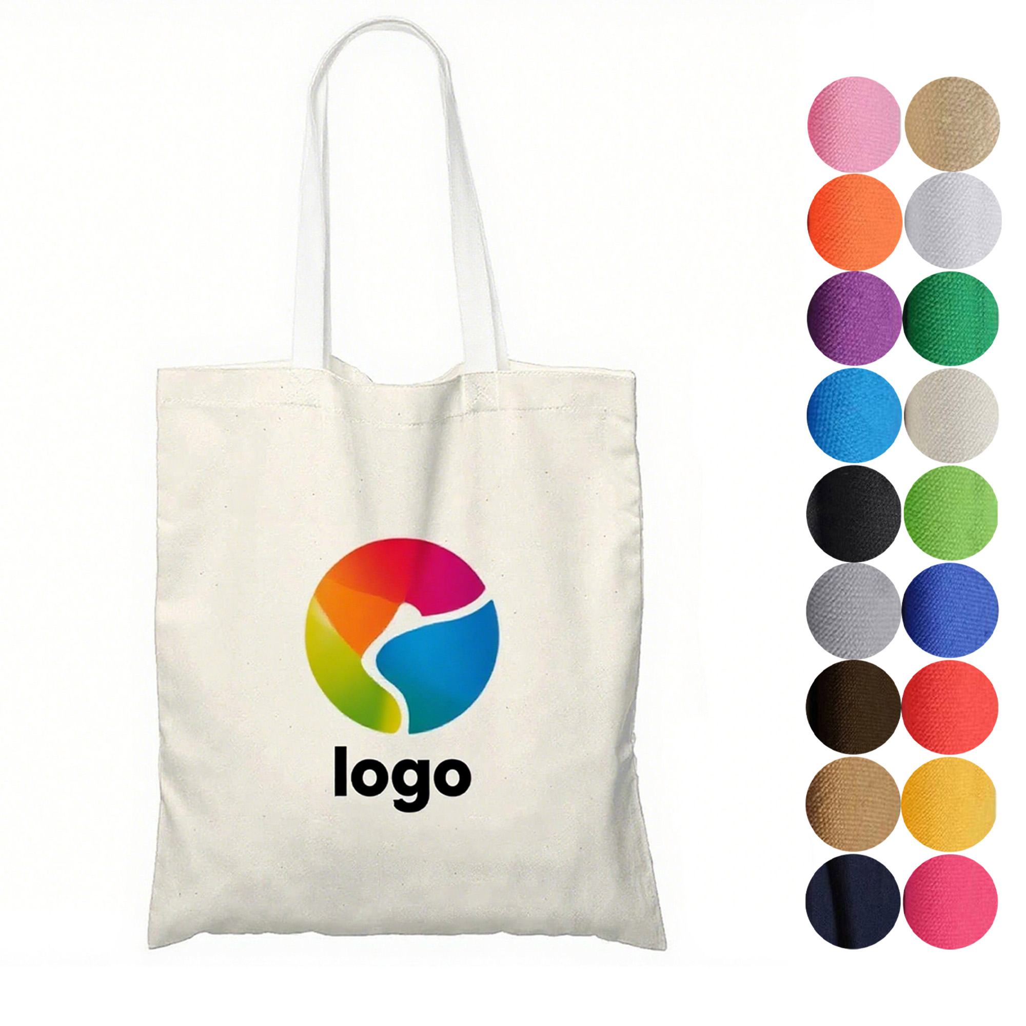 Customized Single-Shoulder Canvas Tote Bag, custom tote bag with logo imprint 4