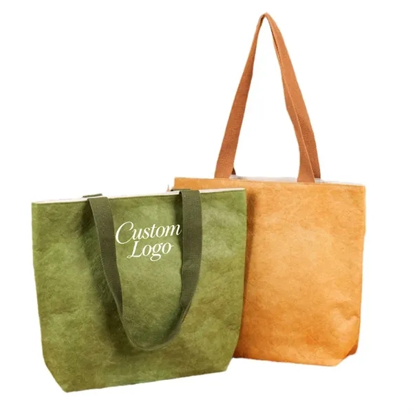 Large Capacity Tough DuPont Paper Tote Bag for Work, School and Travel