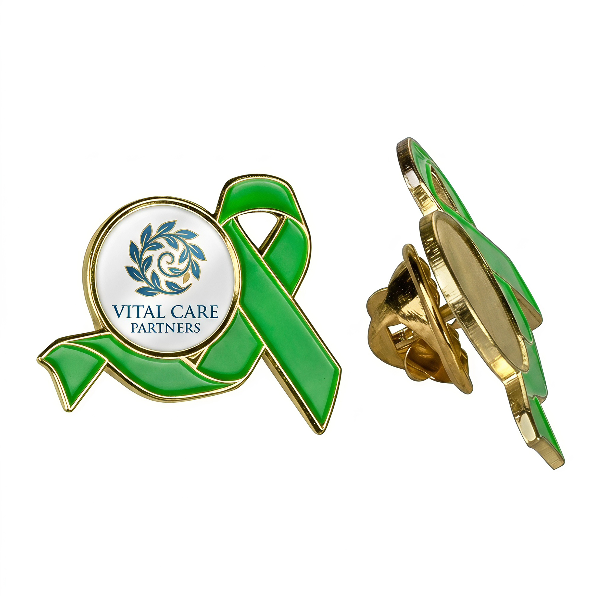 Round Awareness Ribbon Lapel Pin