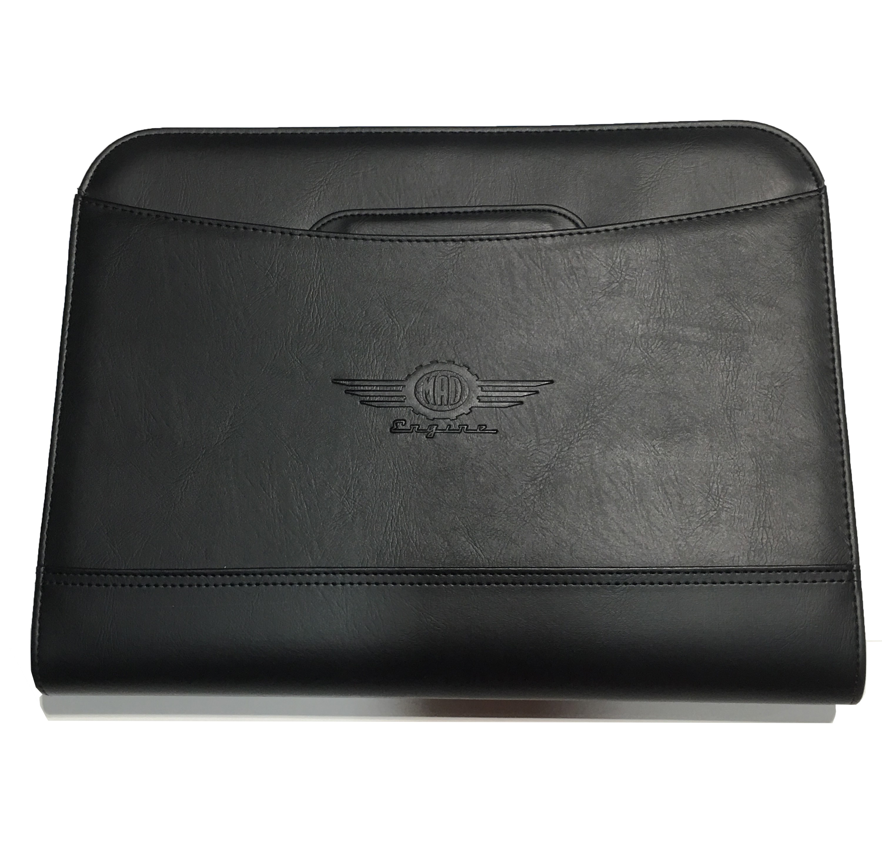 1" 3 Ring Padfolio w/ Retractable Handles and Zipper Closure 15