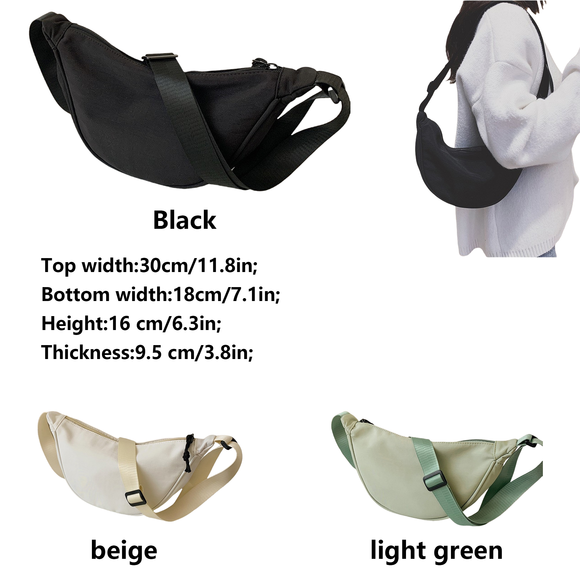 Lightweight Nylon Sling Bag MOQ50 5