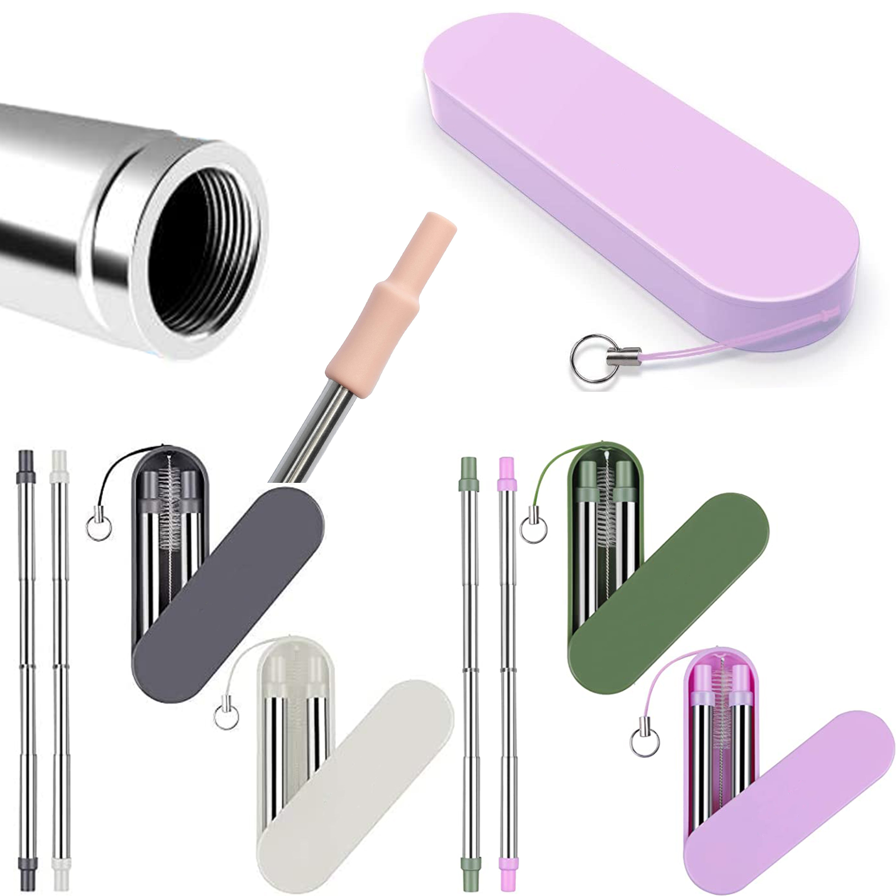 Telescopic Straw Set in Travel Case 6