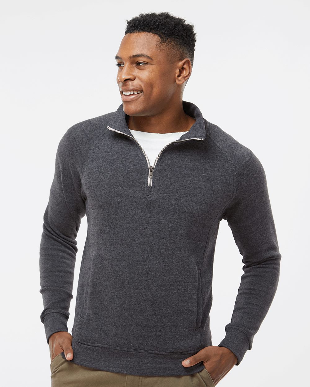 Men's Triblend Quarter-Zip Sweatshirt - 8869