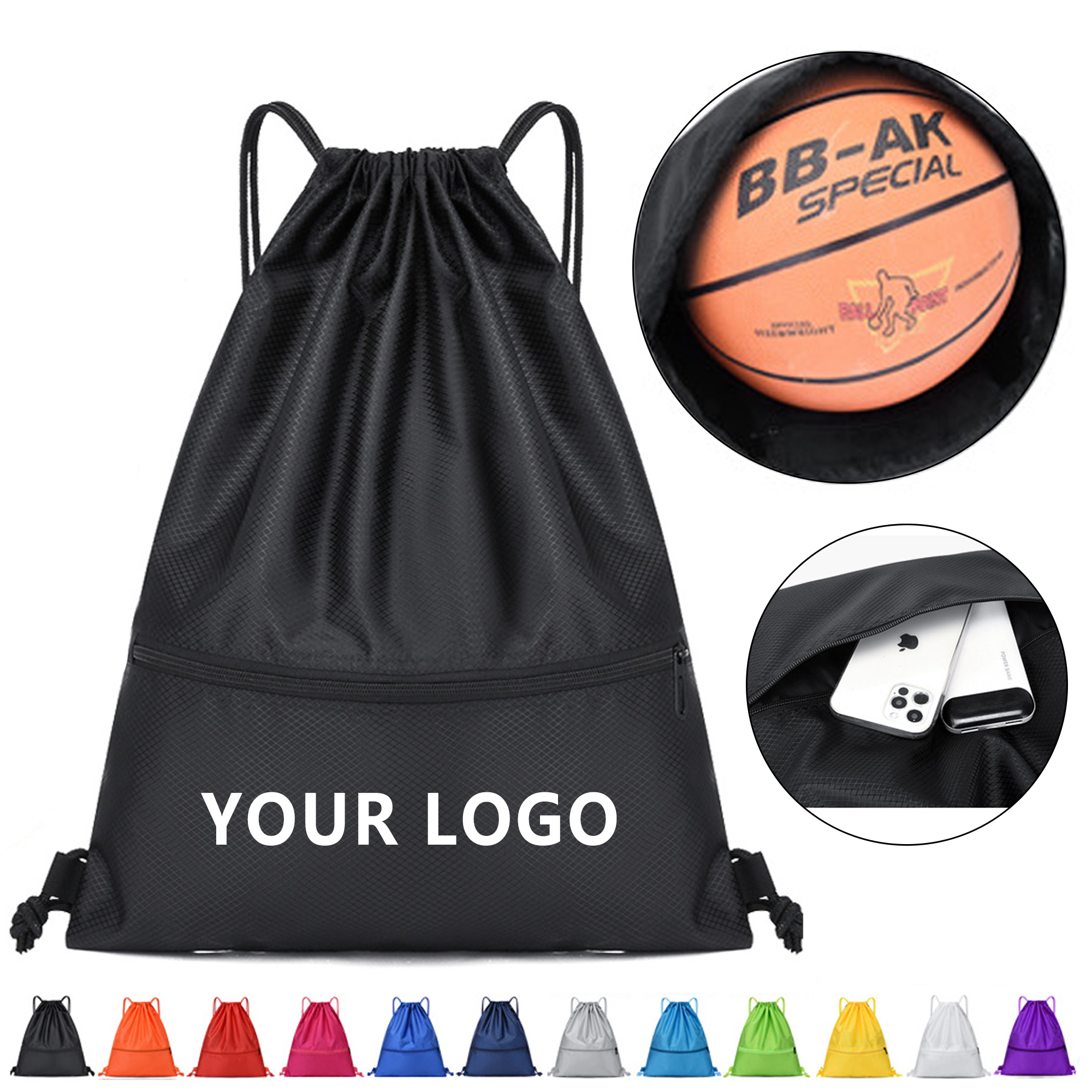 Large Sports Drawstring Backpack