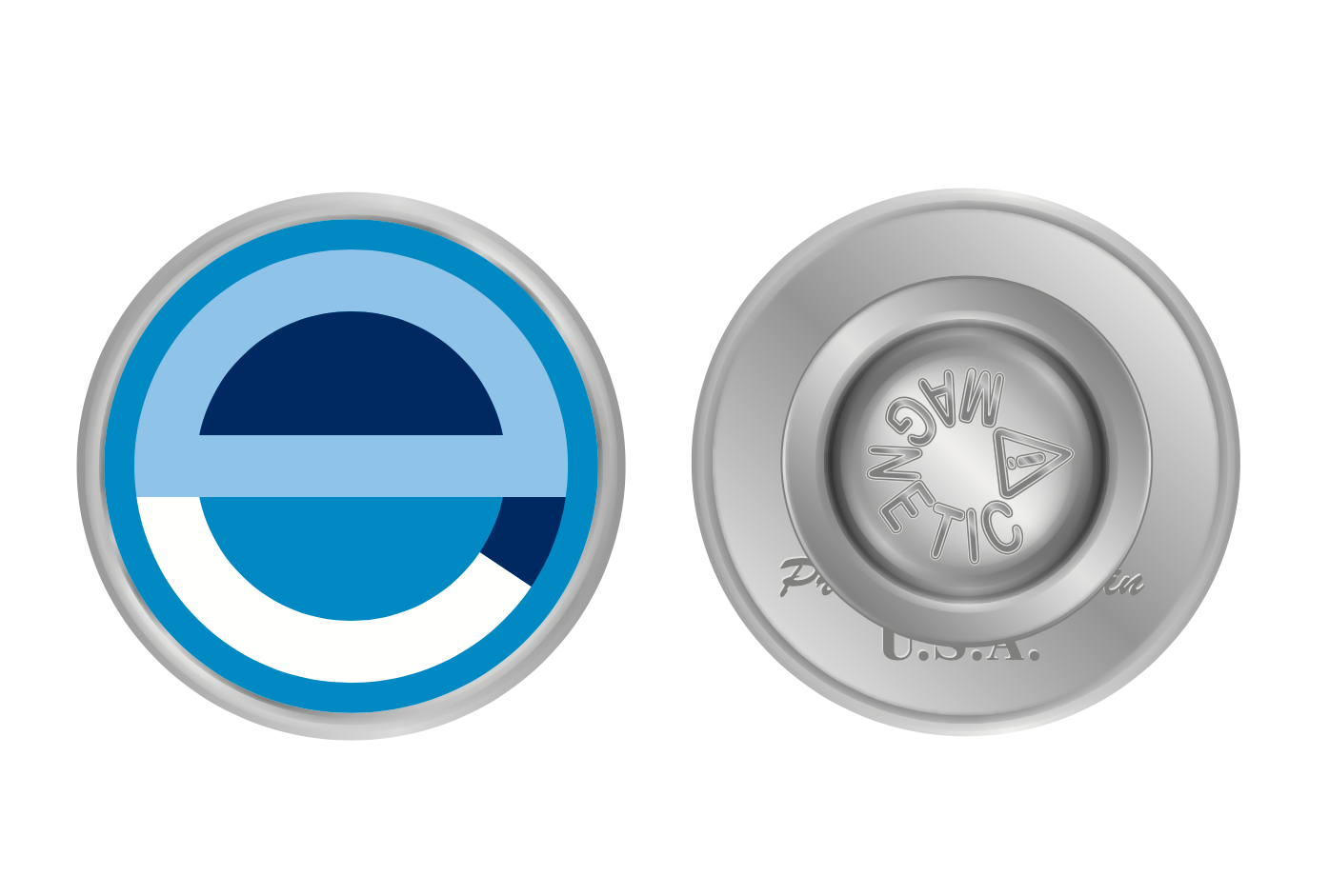 1" ROUND MAGNETIC LAPEL PIN