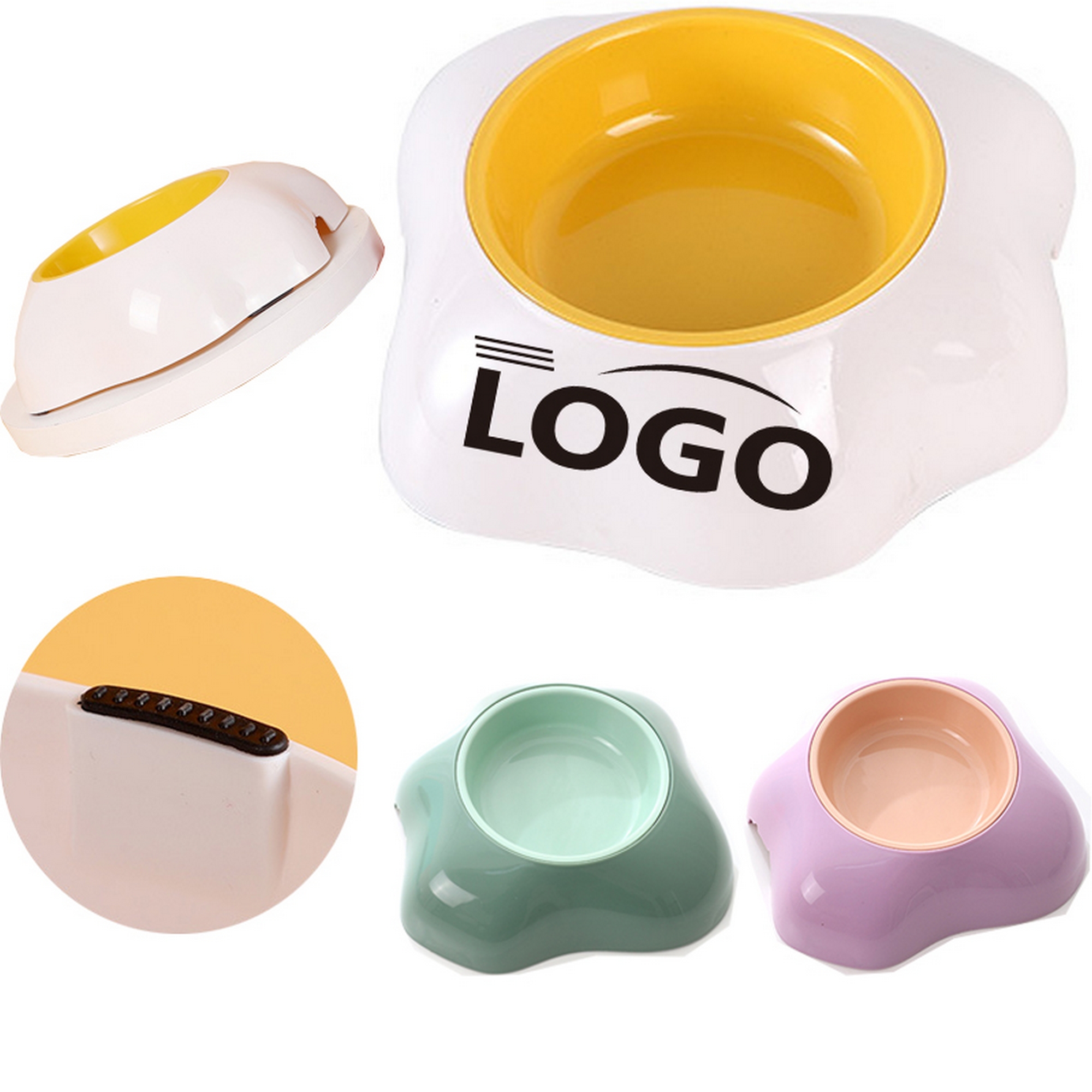 Anti-Knockover Cat And Dog Pet Feeding Bowl 4
