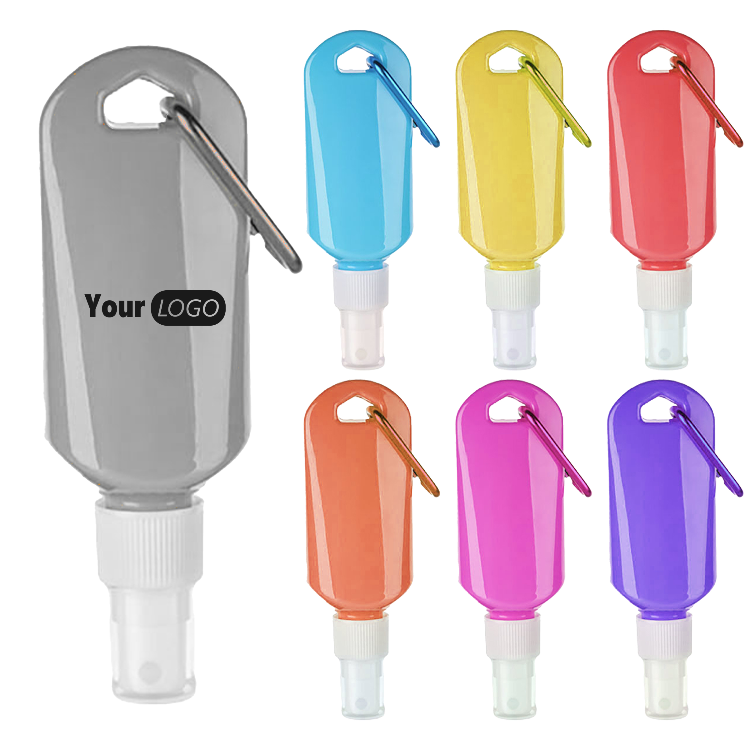 Plastic Custom Portable Hand Sanitizer With Clip
