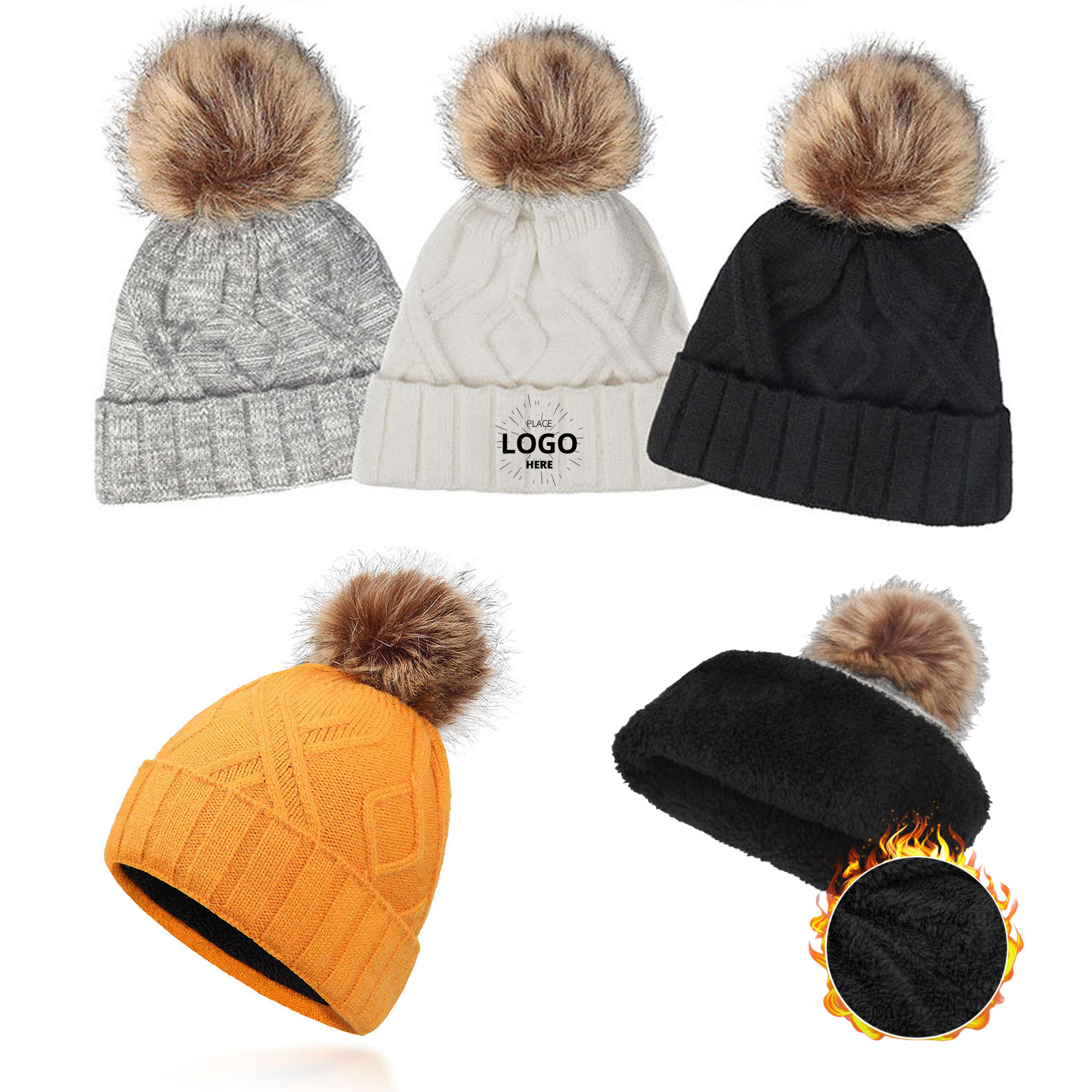 Beanie Hat with Pom-Pom