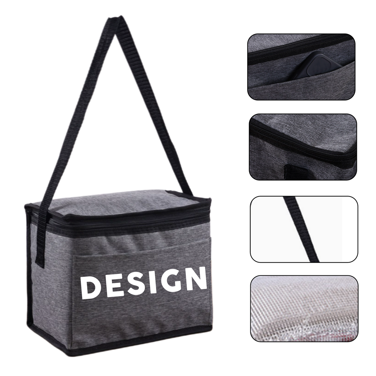 Zippered Lunch Cooler Bag