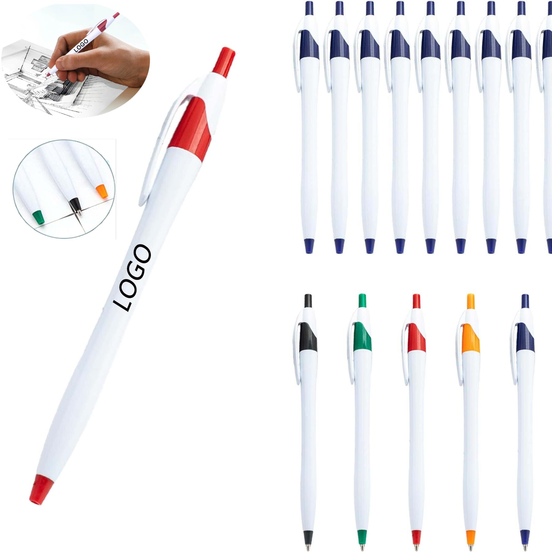 Plastic Javelin Ballpoint Pen - Black Ink 9