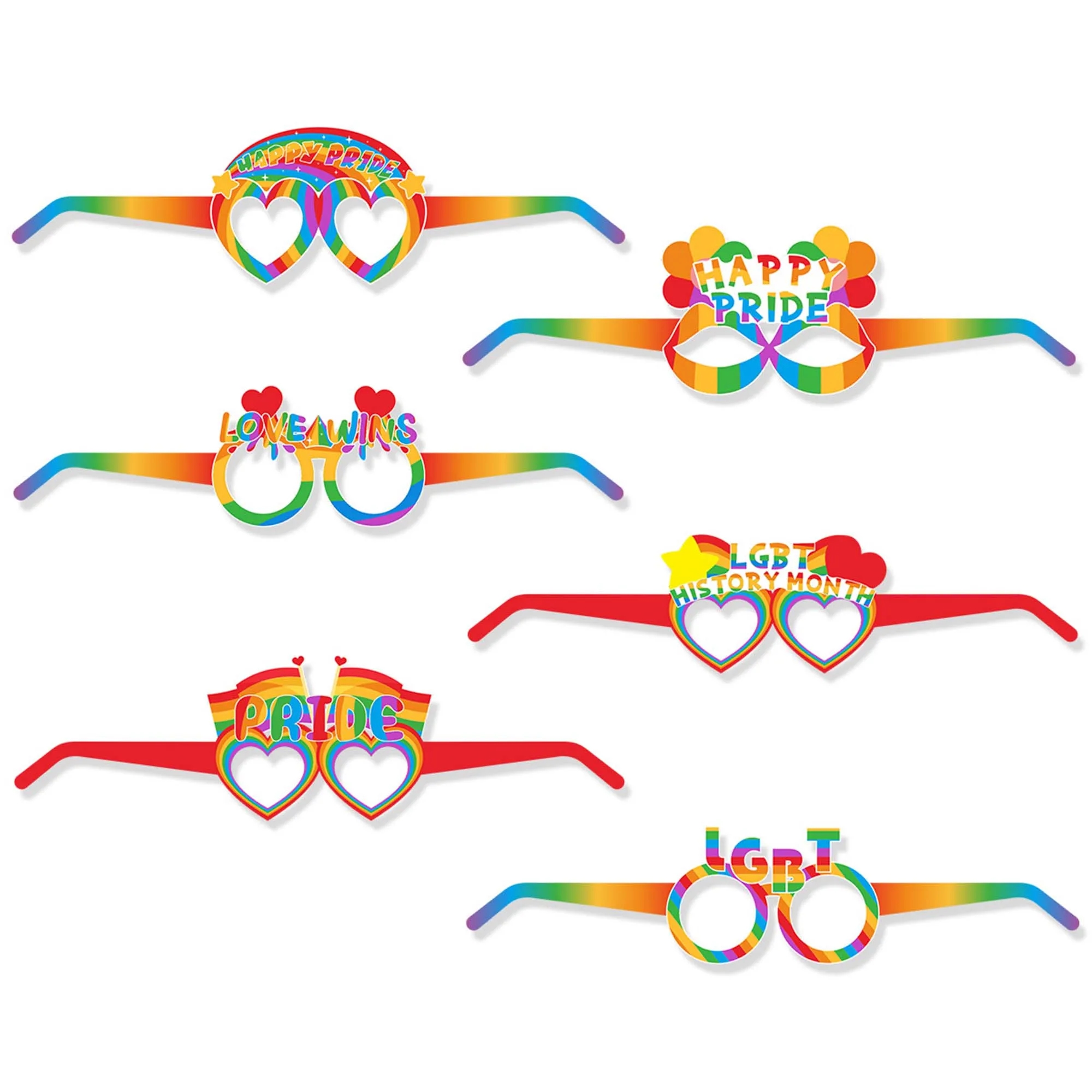 Rainbow Decoration Glasses Set 11