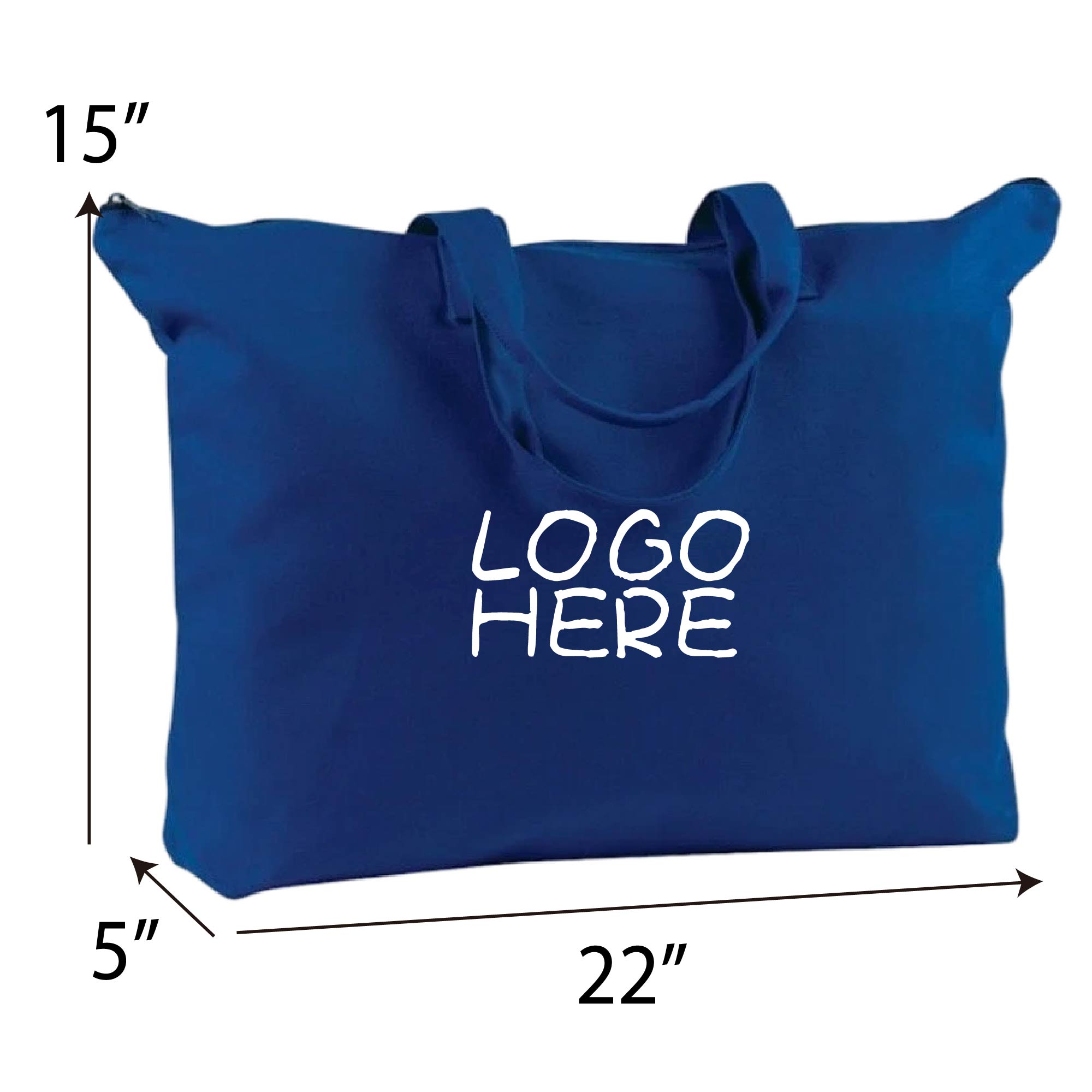 Canvas Zippered Tote, custom tote bag with logo imprint 7