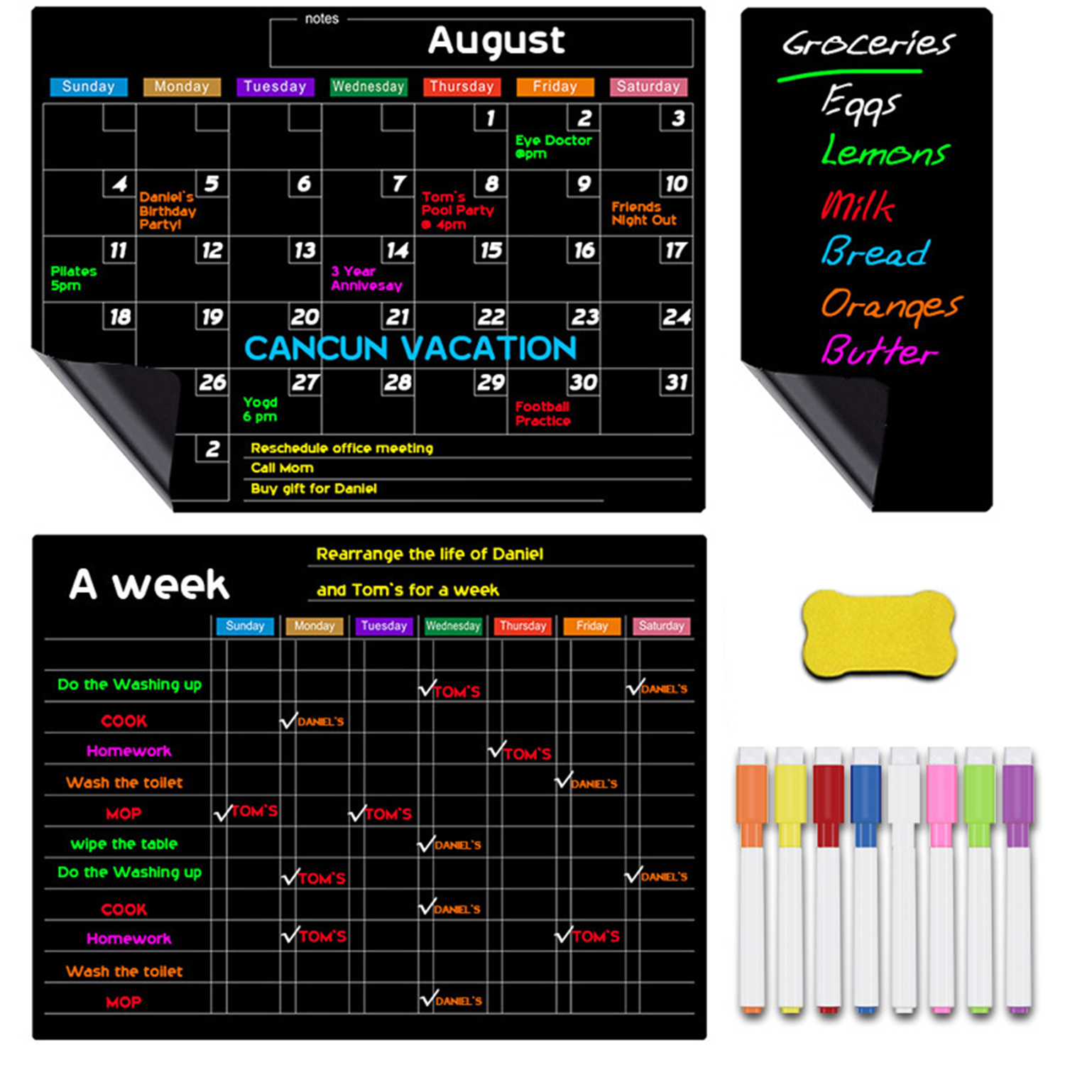 Magnetic Monthly Planner Magnets