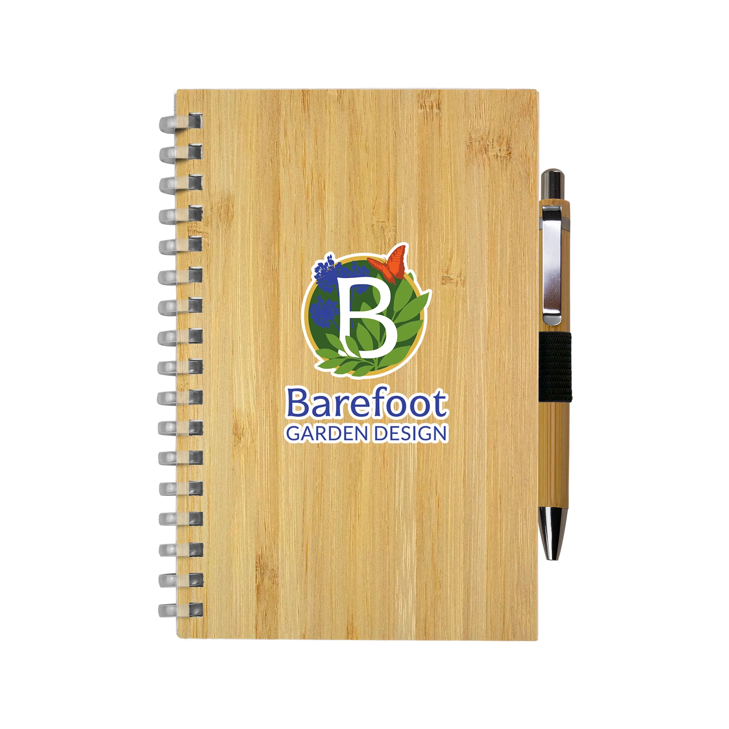 Bamboo Spiral Notebook Pen Set 2
