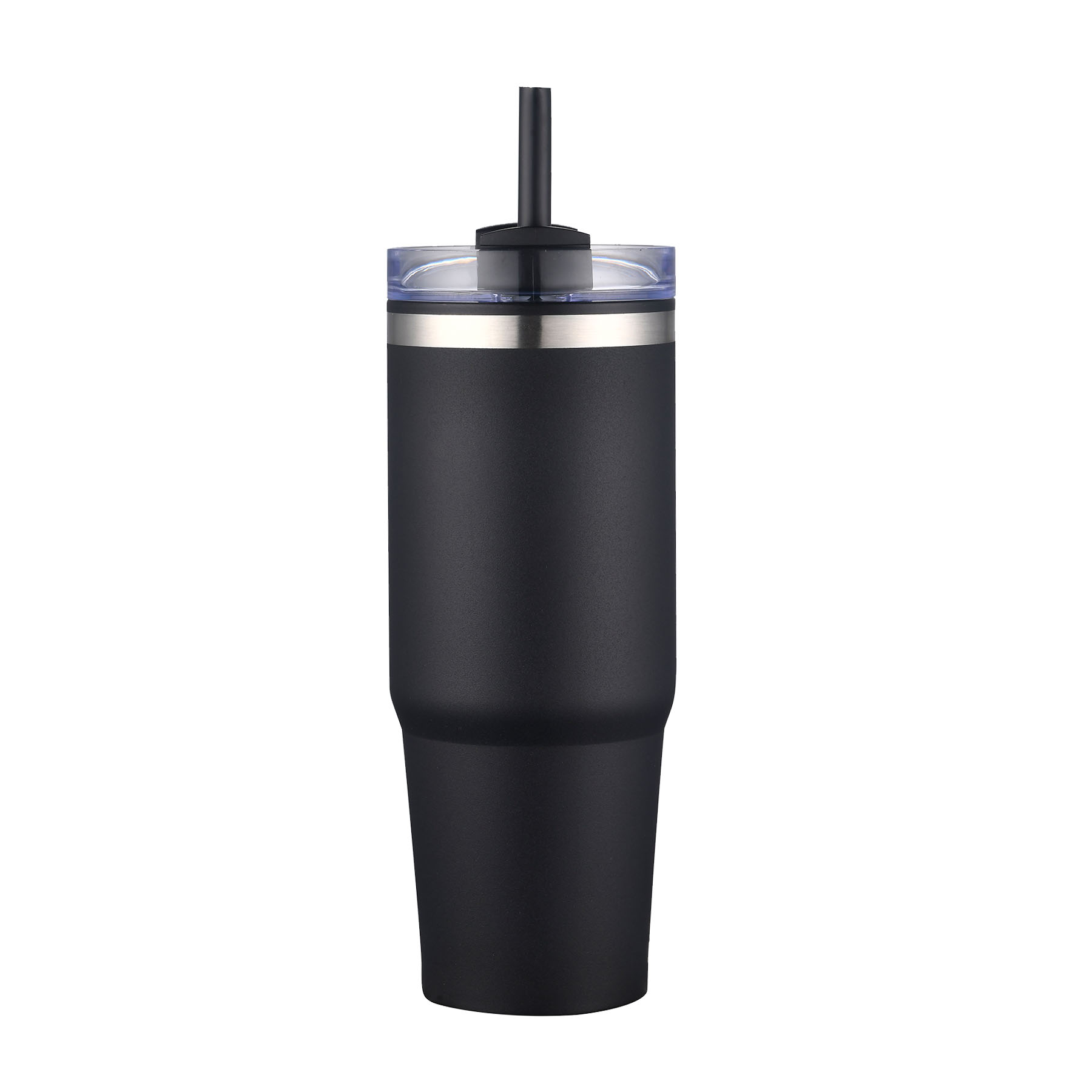 30 oz. PP Inner Double Wall Insulated Travel Mug w/Straw & Twist Closure Lid 19
