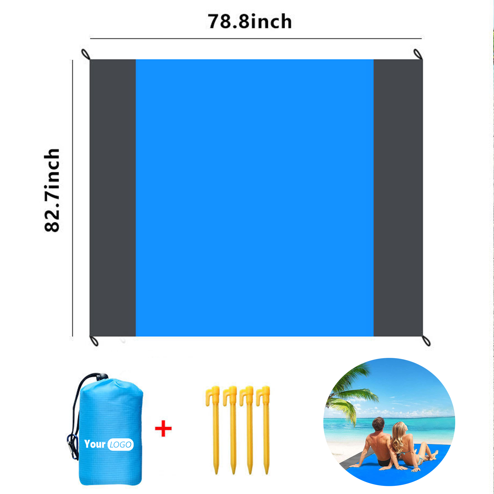 Portable Waterproof Beach Blanket 11