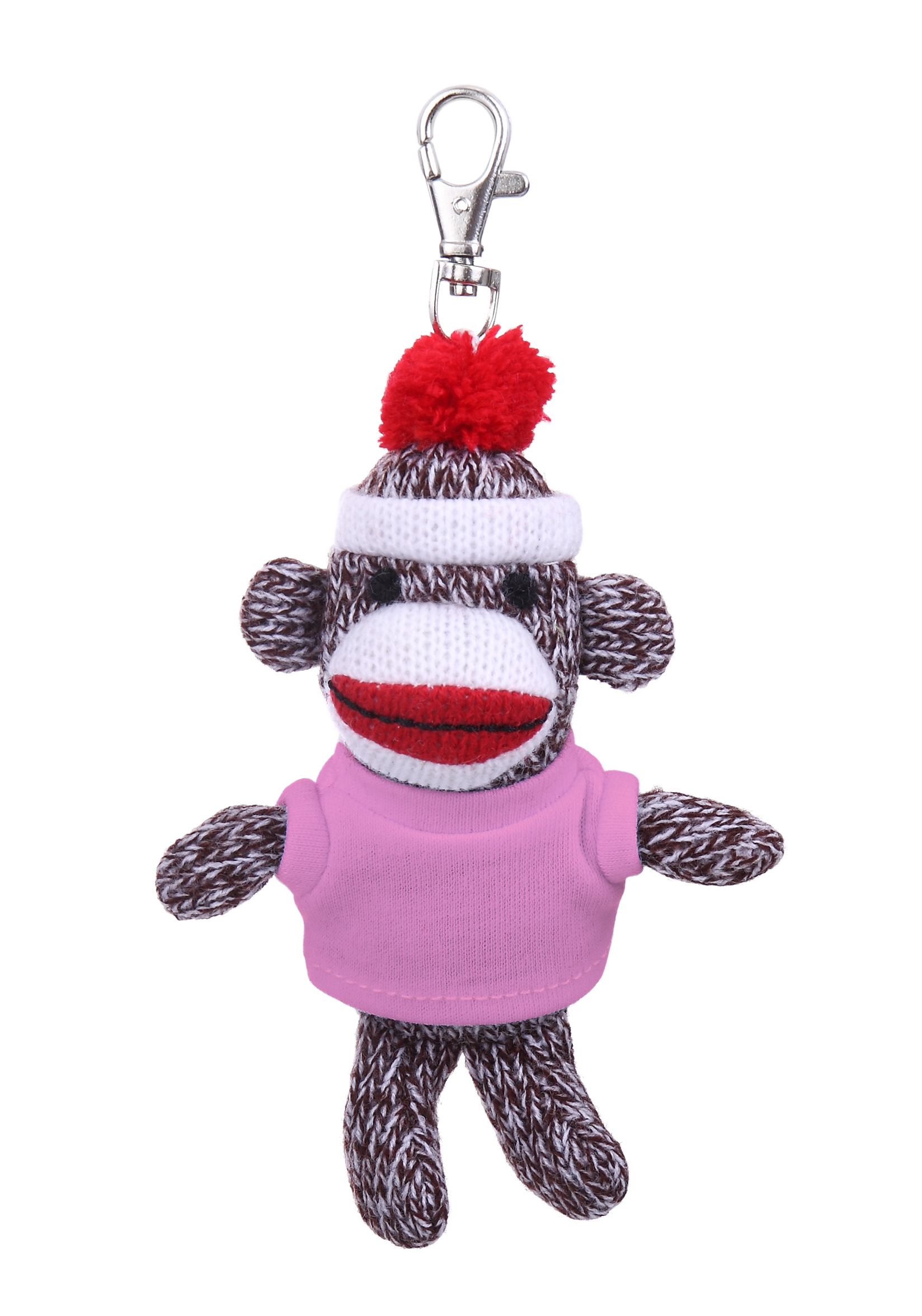 Plush Original Sock Monkey Keychain with Tee 21
