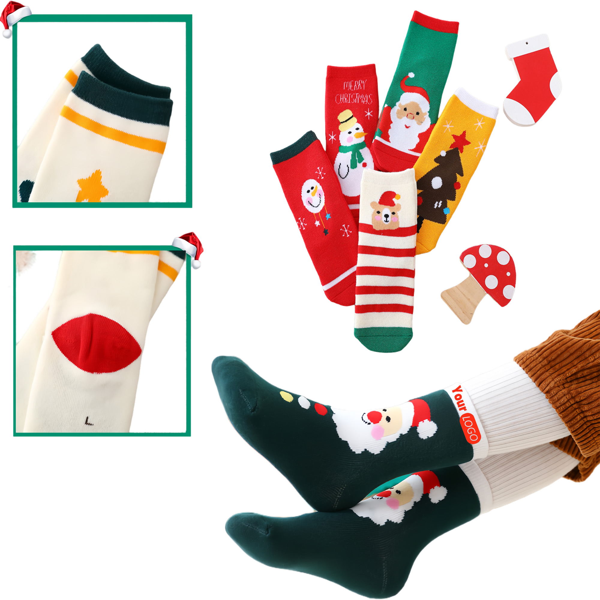 Cotton Children's Warm Christmas Socks 18