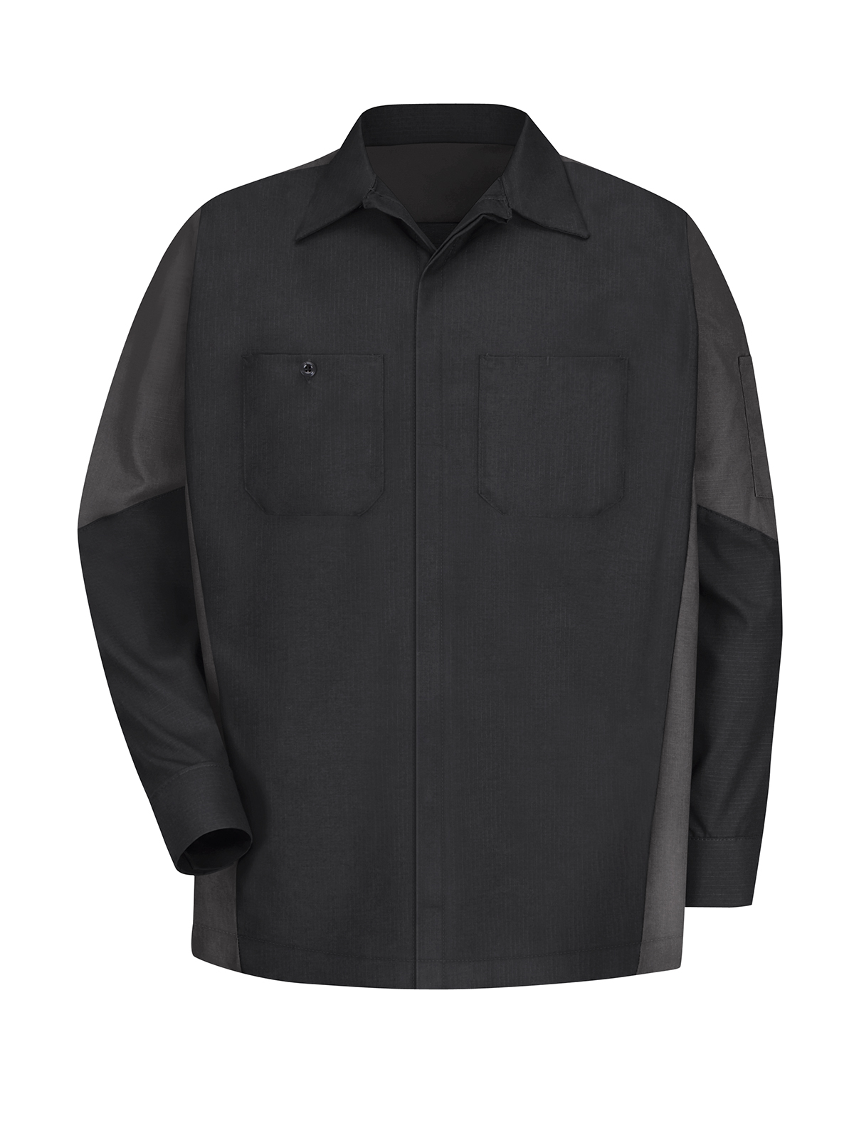 Red Kap Shirts - Men's Long Sleeve Two-Tone Crew Shirt