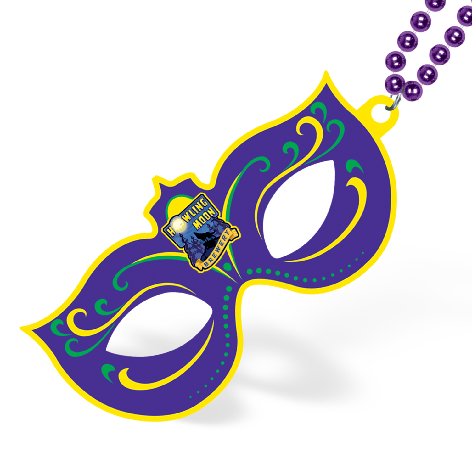 33" Beads w/ Custom Shaped/Printed Mask 6