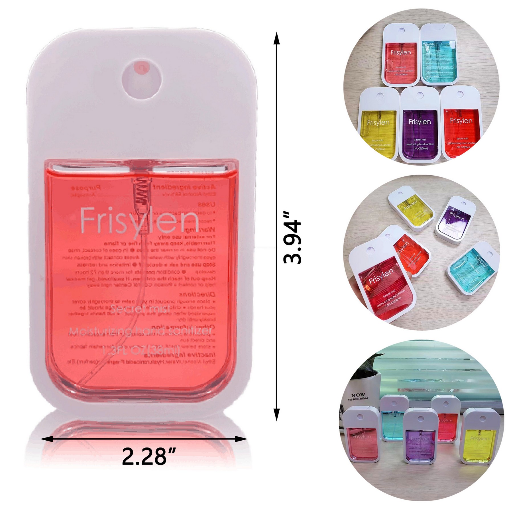 38ml Alcohol-Based Hyaluronic Acid Hand Sanitizer Spray