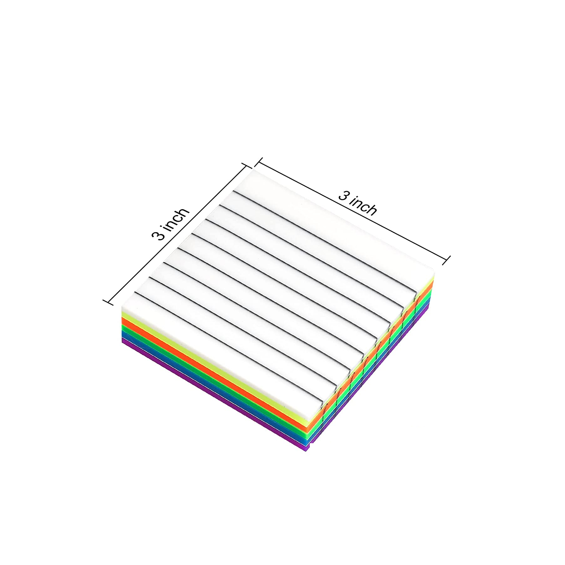 300 Sheets Lined Transparent Sticky Notes 6