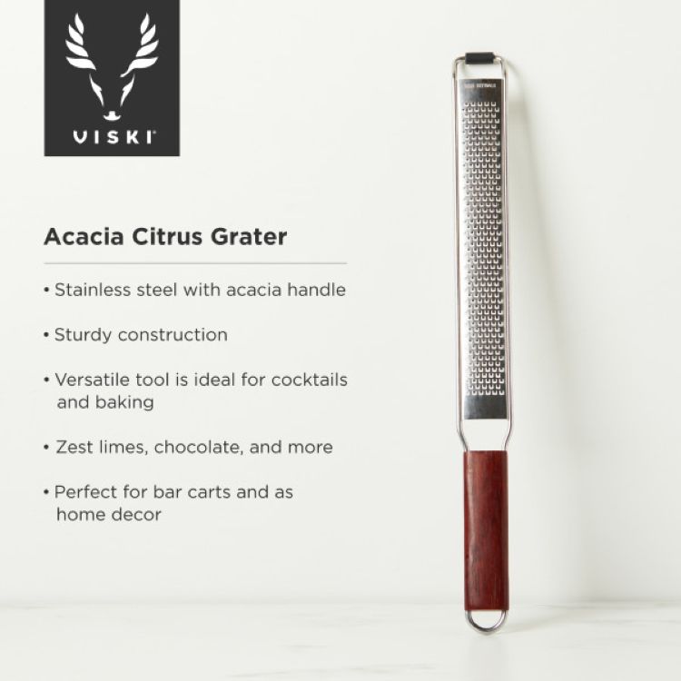 Viski Acacia Citrus Grater - Thumbnail 4