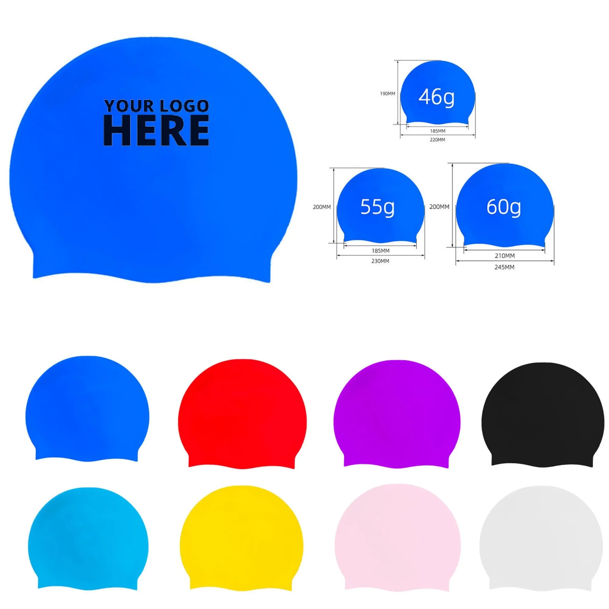 Elastic Silicone Swimming Cap 21