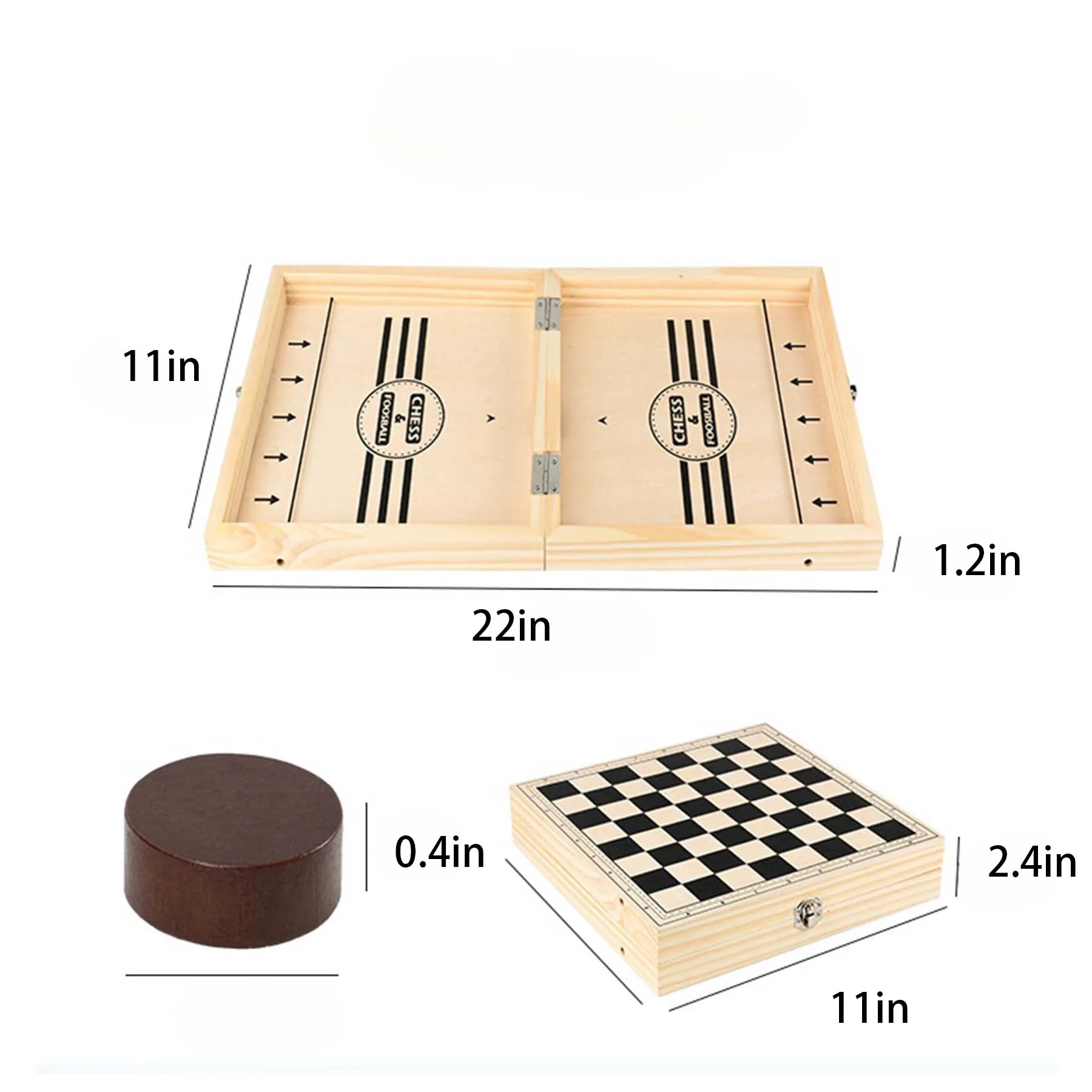 4 in 1 Wooden Game Board 8