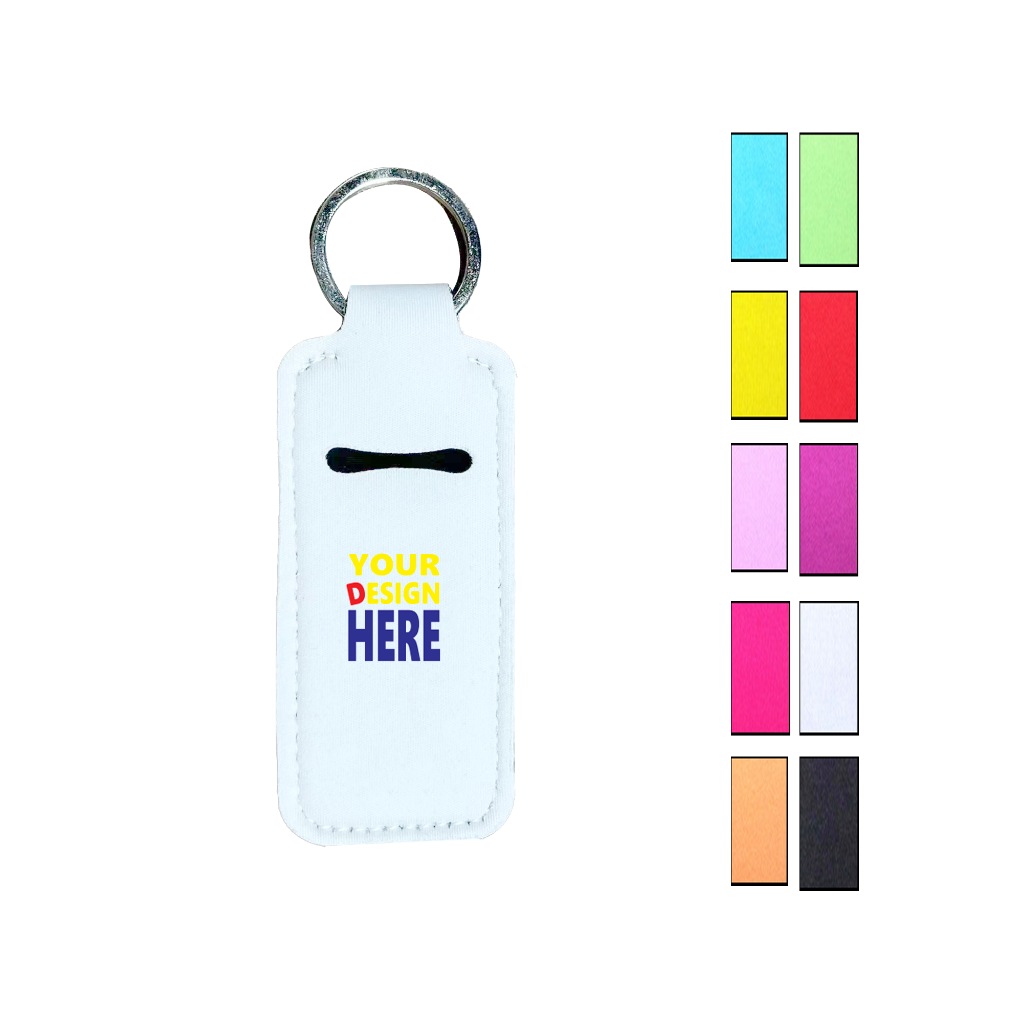 Neoprene Lip Balm Keychain