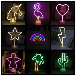 LED Desktop Neon Lights with Stand Base