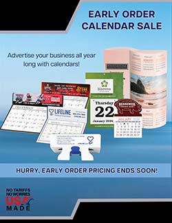 Early order calendar sales flyer