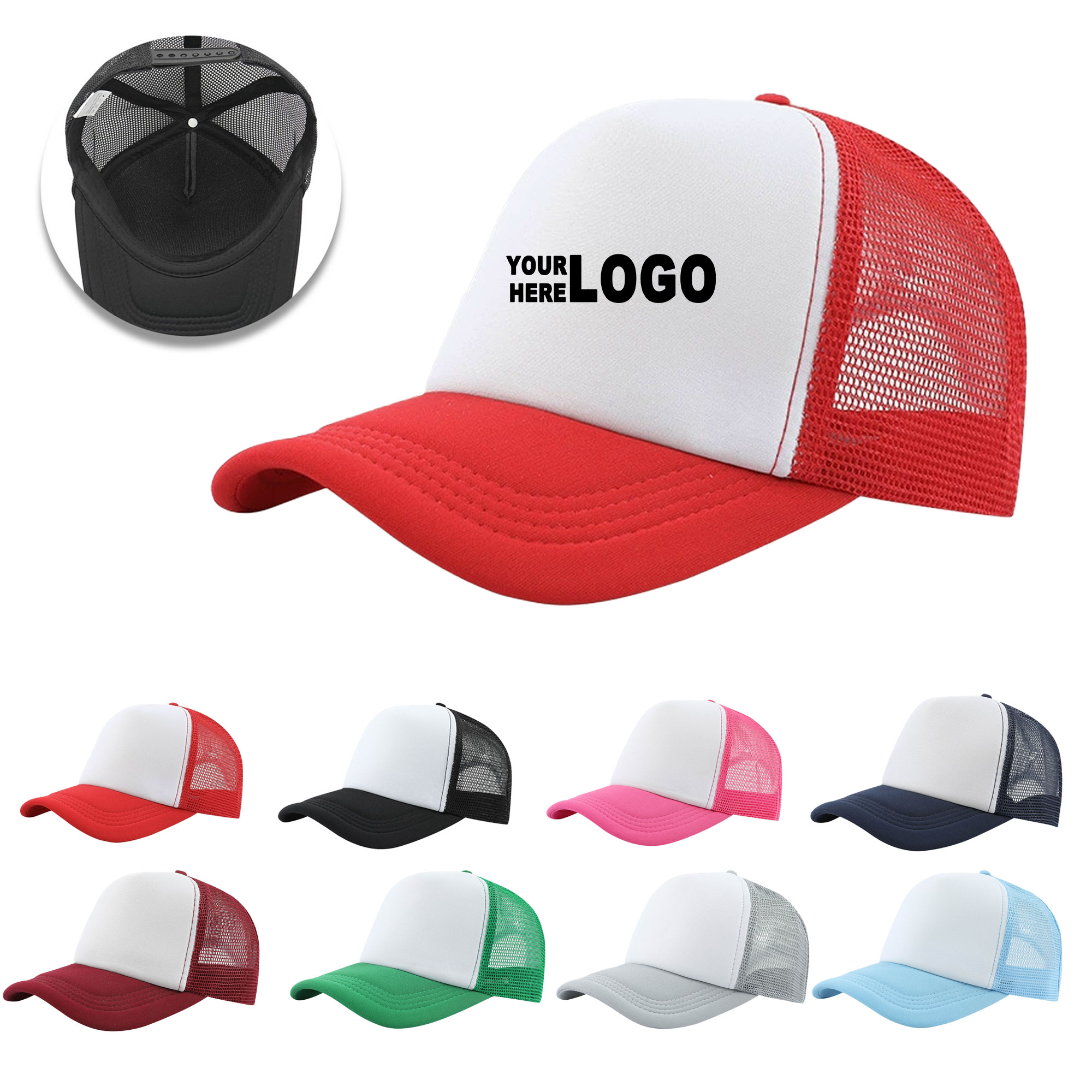 Mesh Back Trucker Cap with Rope