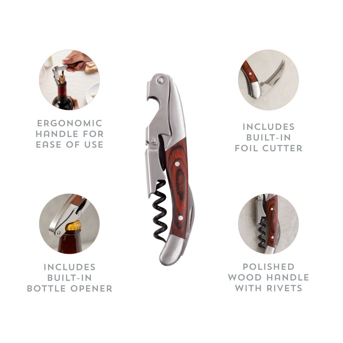Twine Living Double Hinged Corkscrew #3368