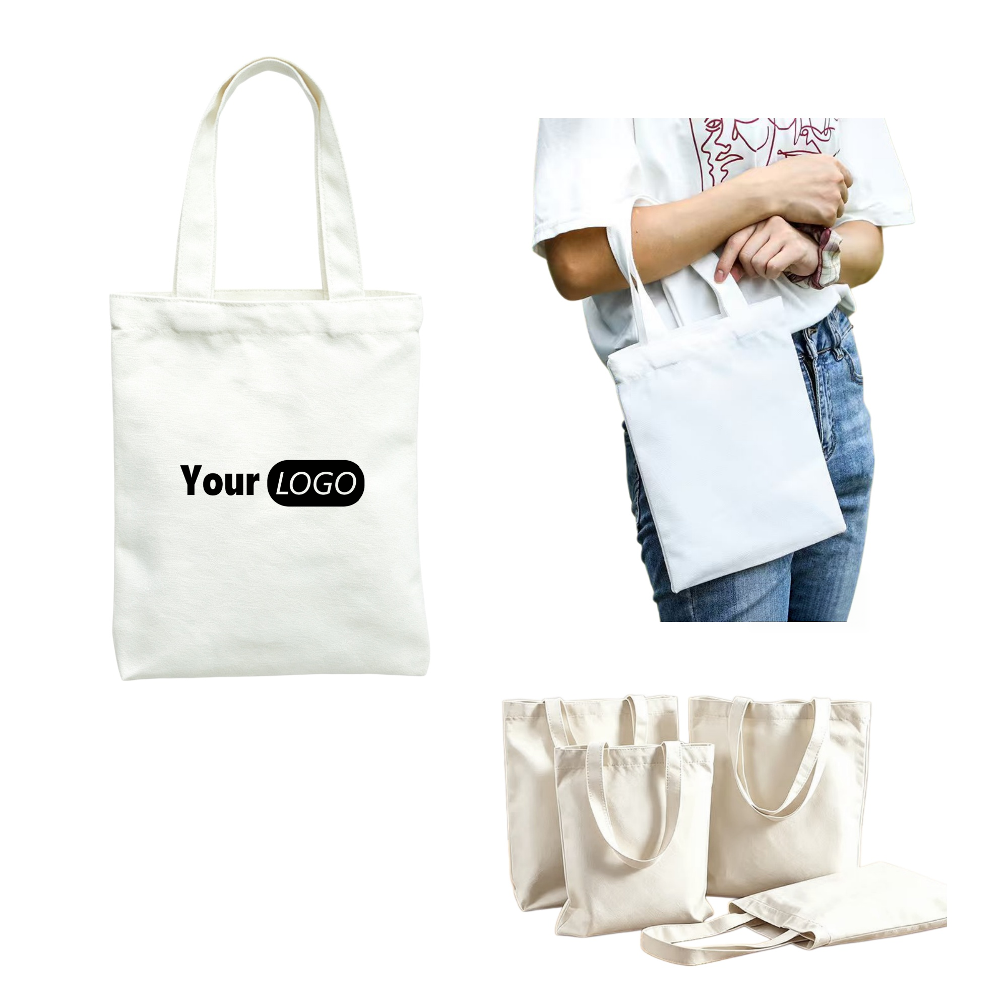 Custom Blank Canvas Tote Bag, custom tote bag with logo imprint 2