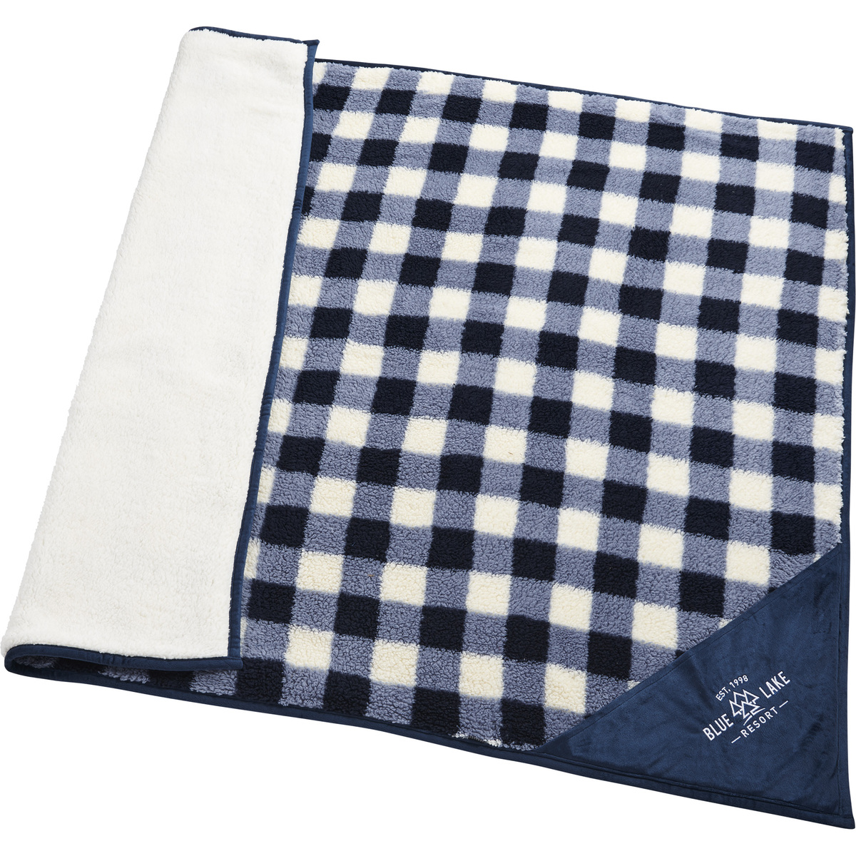 Field & Co.® Double Sided Plaid Sherpa Blanket 108152 BigPromotions