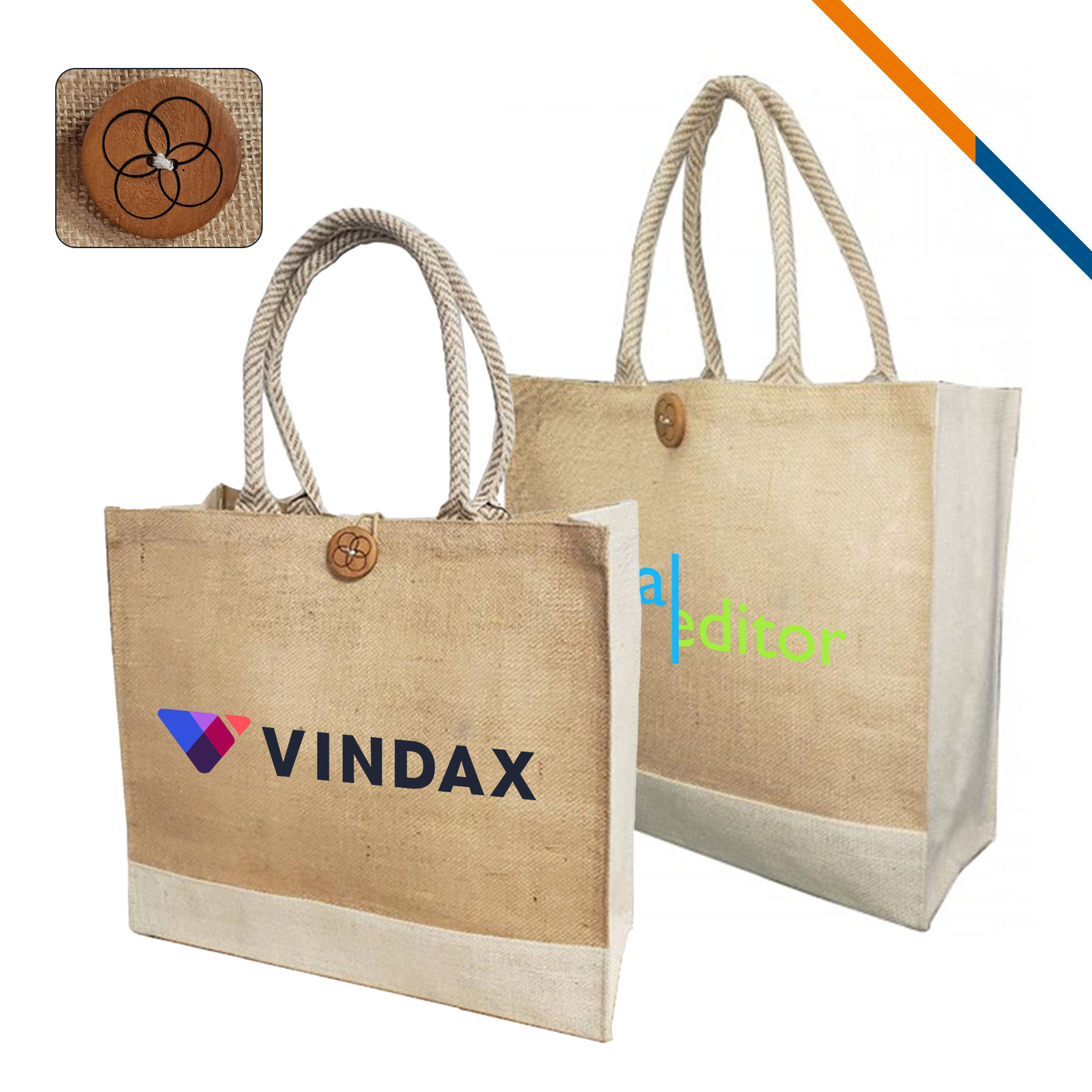 Norton Laminated Jute Tote Bag