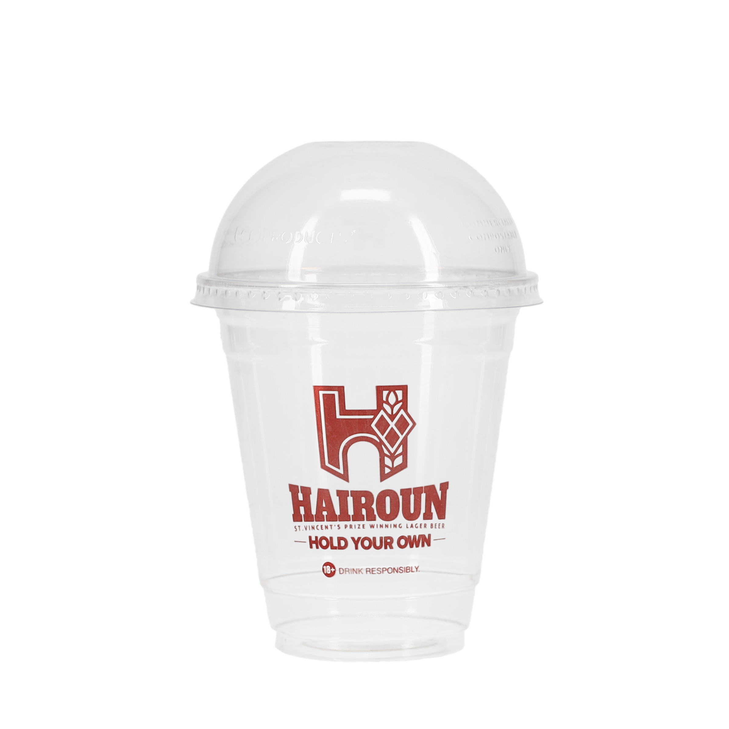 9/12/16/20/24 oz PLA Eco Cup Open Domed Lid Clear 7