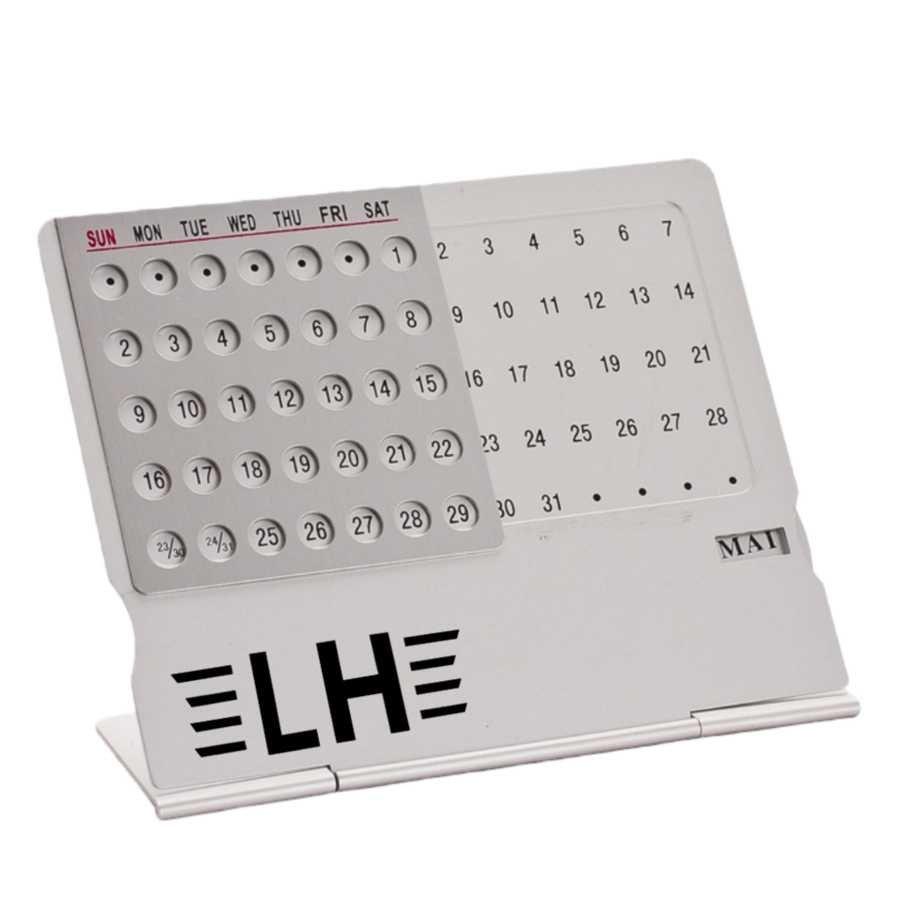 Desktop Creative Stainless Steel Calendar